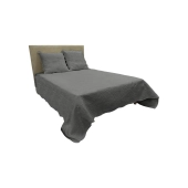 Couvre lit 2 personnes Plaisance 230x250 cm - Boutis coton haut de gamme pour lit double avec 2 taies pour une chambre élégante