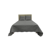 Couvre lit 2 personnes Plaisance 230x250 cm - Boutis coton haut de gamme pour lit double avec 2 taies pour une chambre élégante