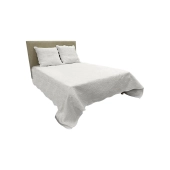 Couvre lit 2 personnes Plaisance 230x250 cm - Boutis coton haut de gamme pour lit double avec 2 taies pour une chambre élégante