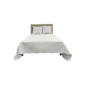 Couvre lit 2 personnes Plaisance 230x250 cm - Boutis coton haut de gamme pour lit double avec 2 taies pour une chambre élégante
