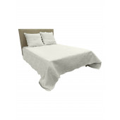 Couvre lit Plaisance 100 % coton ivoire vue de biais