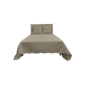 Couvre lit 2 personnes Plaisance 230x250 cm - Boutis coton haut de gamme pour lit double avec 2 taies pour une chambre élégante