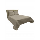 Couvre lit Plaisance 100 % coton lin vue de biais