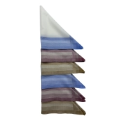Lot de mouchoirs homme 100 % coton Jumel 45x45 cm - Douceur premium, réutilisables, intérieur blanc et bordures colorées
