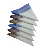 Mouchoirs qualité supérieure fond blanc triangle