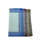 Lot de mouchoirs homme 100 % coton Jumel 45x45 cm - Douceur premium, réutilisables, intérieur blanc et bordures colorées