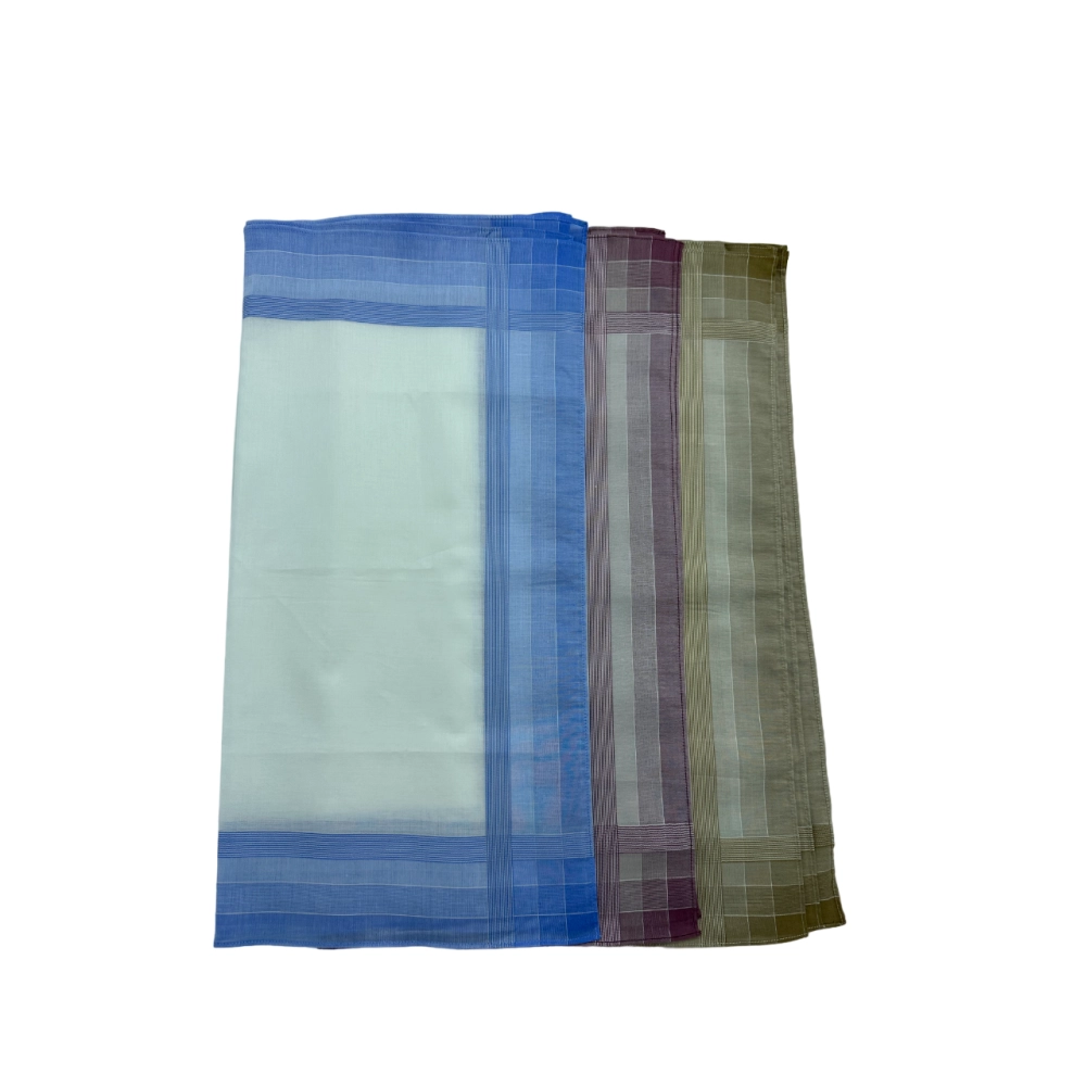 Lot de mouchoirs homme 100 % coton Jumel 45x45 cm - Douceur premium, réutilisables, intérieur blanc et bordures colorées