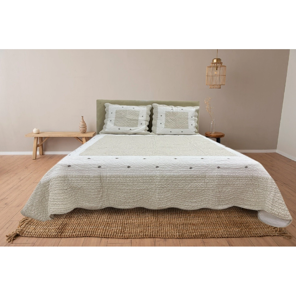 Couvre lit Peaceland Abeilles + taie(s) pur coton