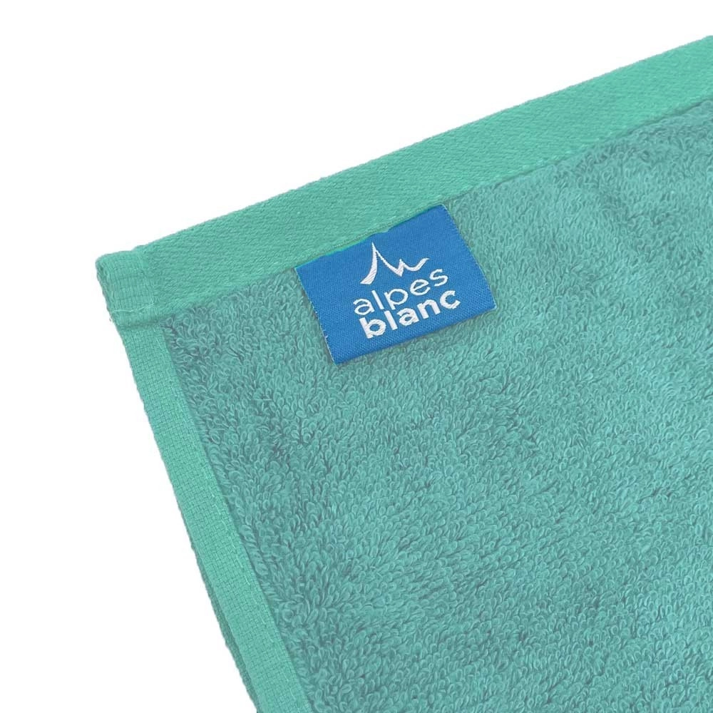 Lot de 5 serviettes éponge 600 g/m² vert sauge - 100% coton, ultra absorbantes, douceur premium et tenue des couleurs