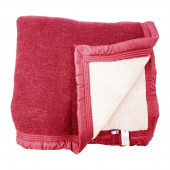 Couverture 100% laine fuchsia / écru