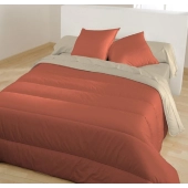 Couette Microfibre Terracotta-Chamois 140x200 cm 1 place
