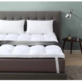 Surmatelas Moelleux 5 cm – Confort Supérieur avec Enveloppe Percale de Coton Douce, Respirante et Durable pour Nuits Paisibles