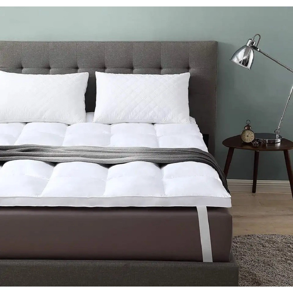 Surmatelas Moelleux 5 cm – Confort Supérieur avec Enveloppe Percale de Coton Douce, Respirante et Durable pour Nuits Paisibles