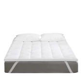 Surmatelas Moelleux 5 cm – Confort Supérieur avec Enveloppe Percale de Coton Douce, Respirante et Durable pour Nuits Paisibles