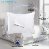 Sous-taie Protège Oreiller imperméable anti acariens Respira