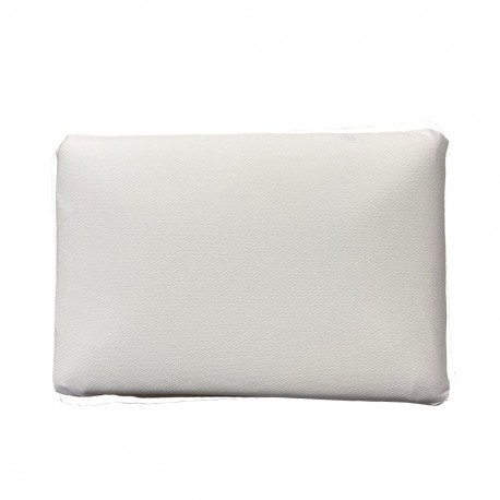Oreiller visco fraicheur mémoire de forme 40x60 cm souple fond blanc
