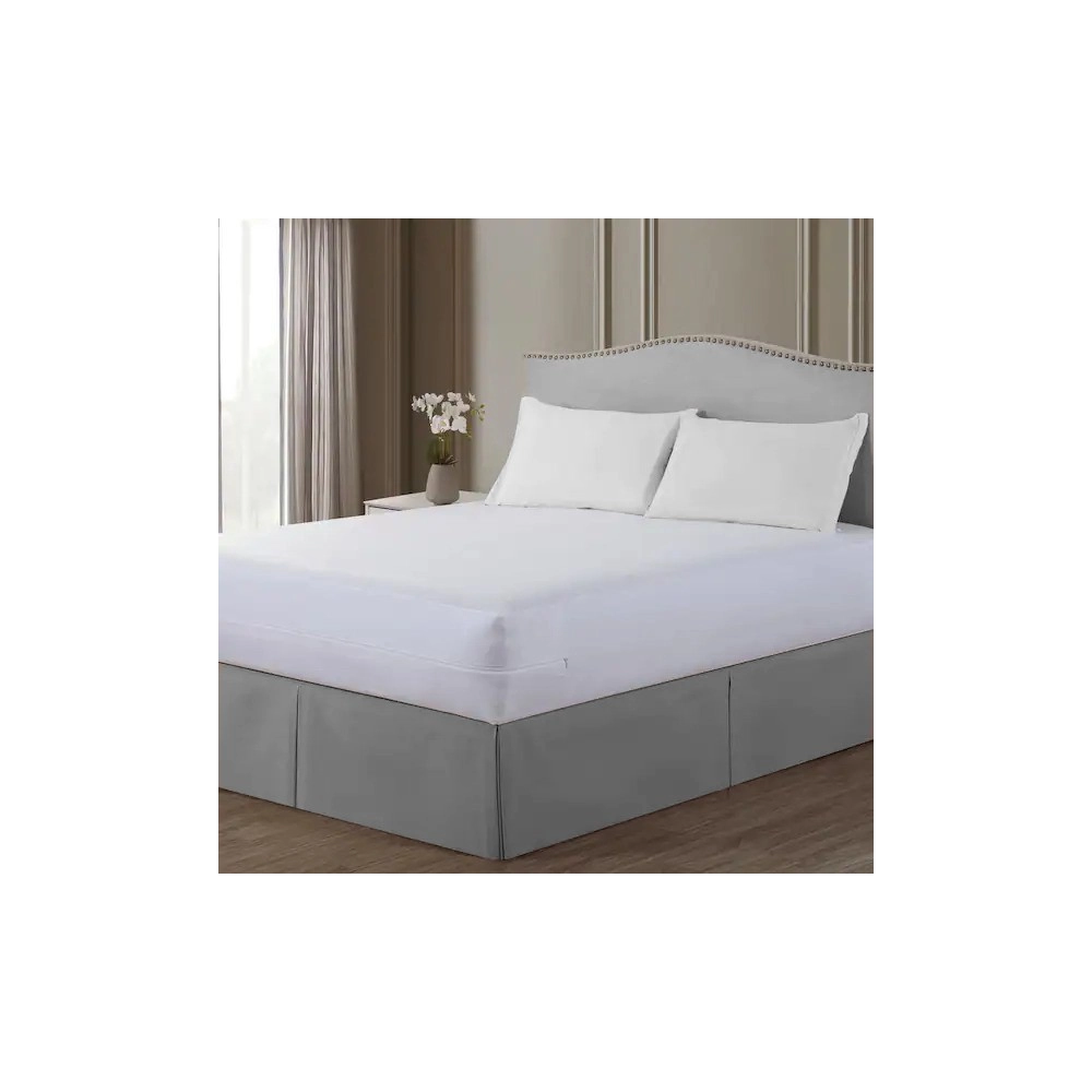 Housse intégrale Matelas - Anti-bactérienne et Anti-acariens - 100% pur coton - Fermeture zippée - Bonnet 30cm