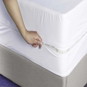 Housse intégrale Matelas - Anti-bactérienne et Anti-acariens - 100% pur coton - Fermeture zippée - Bonnet 30cm