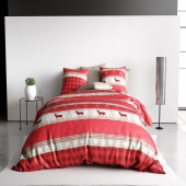 Housse de couette Cerf 260x240 cm + 2 taies pur coton