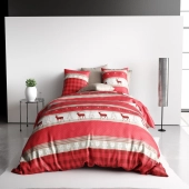 Housse de couette Cerf 240x260 cm + 2 taies pur coton