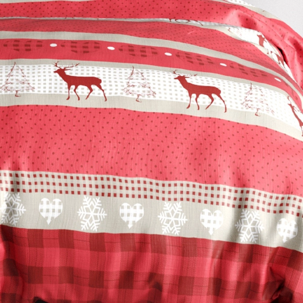 Housse de couette Cerf 240x260 cm + 2 taies pur coton