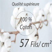 Pictogramme 100% coton Housse de couette HOPE 100% coton + taies carrées
