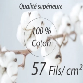 Housse de couette HOPE avec deux taies d'oreillers pur coton