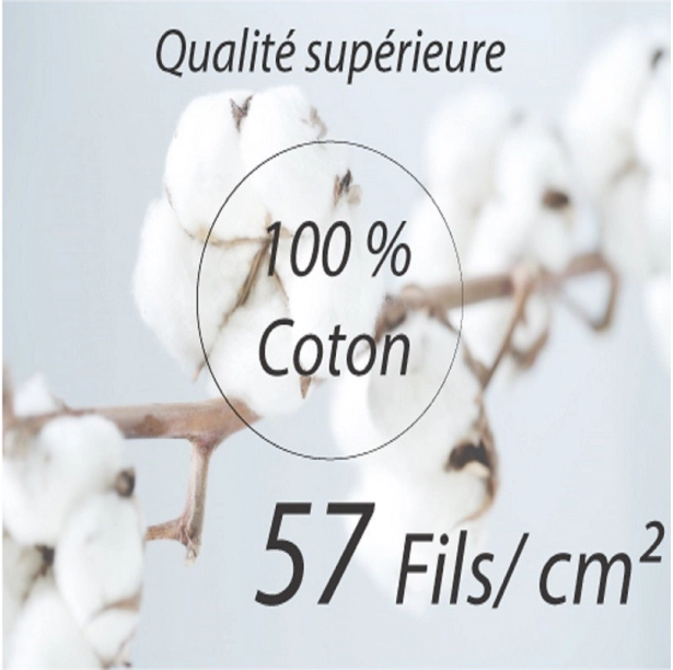 Housse de couette HOPE avec deux taies d'oreillers pur coton