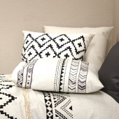 Housse de couette Boheme avec deux taies d'oreiller pur coton ZOOM TAIES