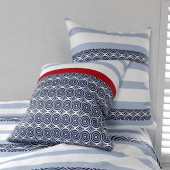 Zoom taies Parure housse de couette 240X220CM + taies pur coton - SANTORINI