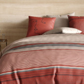 zoom taies Housse de couette en percale de coton + 2 taies Hana