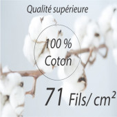 pictogramme percale de coton 71 fils/cm²
