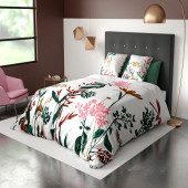 housse de couette coton bio 220x240 cm HERBIER décor chambre vue de biais