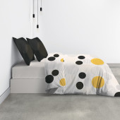 Housse de couette 100 % coton stitchy 240x260 dans chambre de biais