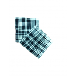Mouchoirs Carreaux Bleu et Blanc 50x50cm Lot de 12