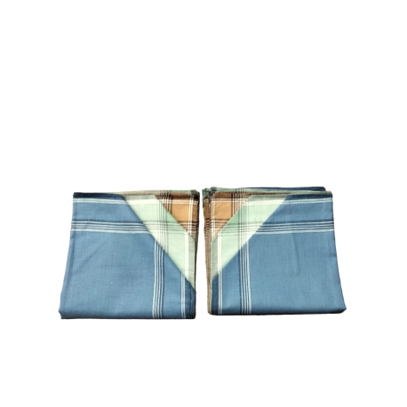 Lot de 12 Mouchoirs fond coloré 100% coton 40x40cm