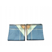 Lot de 12 Mouchoirs fond coloré 100% coton 40x40cm