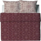 housse de couette coton bio 200x200 cm vishka fond blanc