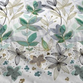 Parures de draps Coton Summer Flower avec drap housse, drap et taie(s) Zoom sur les motifs