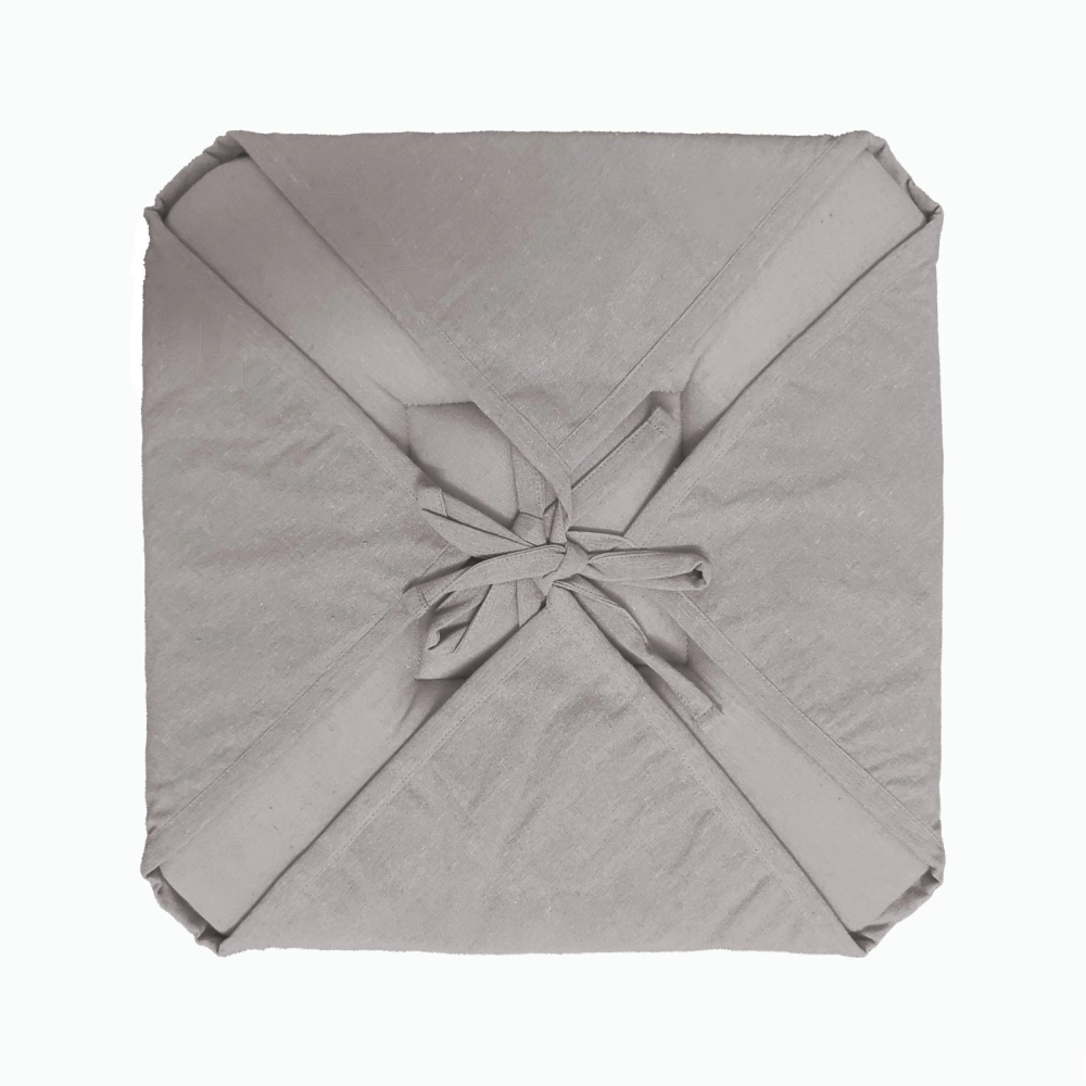 Lot de 6 Galettes de Chaise gris clair 38x38cm – Assise Confortable et Rembourrée – Fixation Par lanières – Déco Moderne