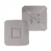 Lot de 6 Galettes de chaise - Gris par deux recto et verso