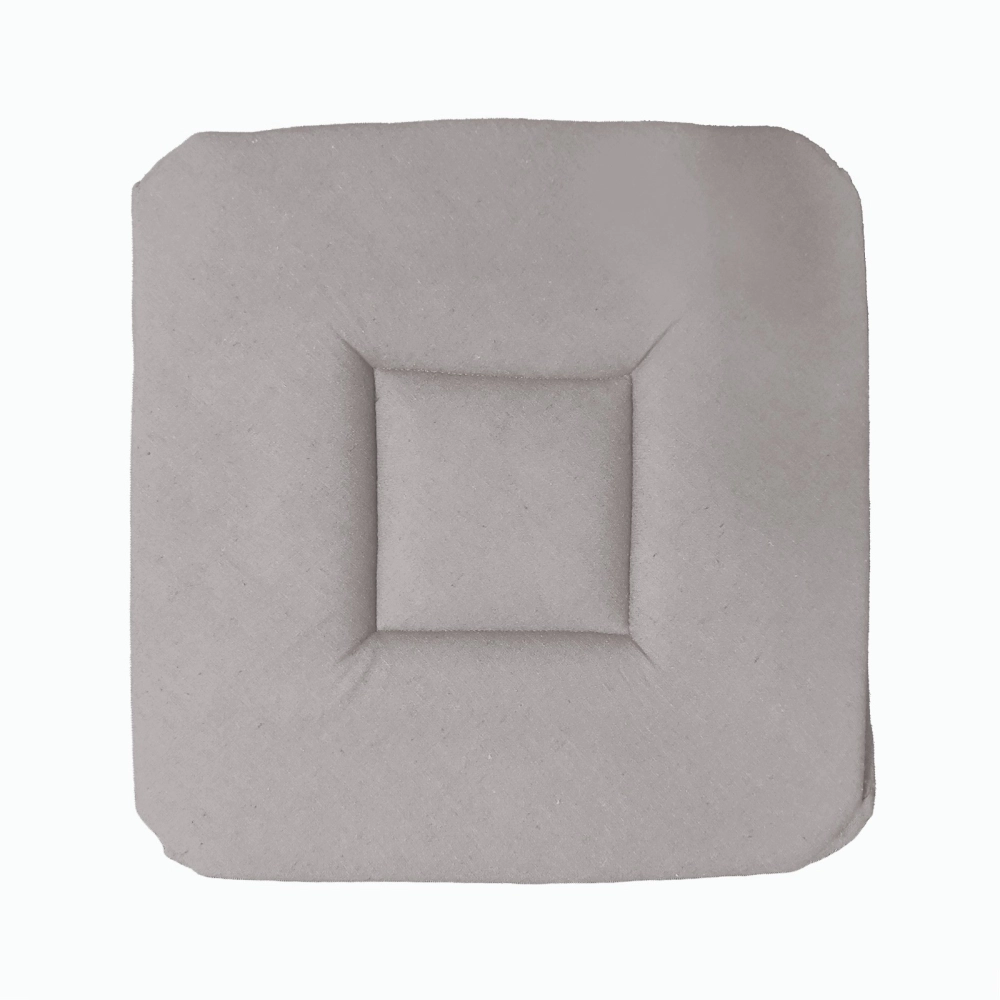 Lot de 6 Galettes de Chaise gris clair 38x38cm – Assise Confortable et Rembourrée – Fixation Par lanières – Déco Moderne