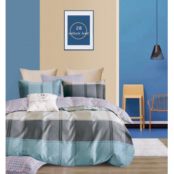 housse de couette carreaux percale 80 fils