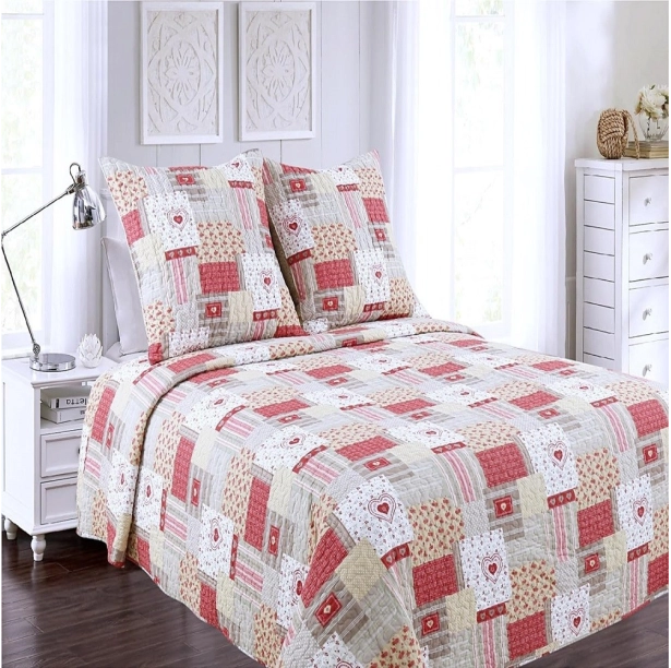 Couvre lit boutis Chamonix - 260x260 - 2 places enveloppe coton