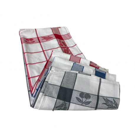 Torchons à carreaux Jacquard 100% Coton