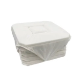 Lot de 6 Galettes de Chaise Beige – Confortables et Épaisses, 38x38 cm Assises Pratiques avec Lanières de Fixation