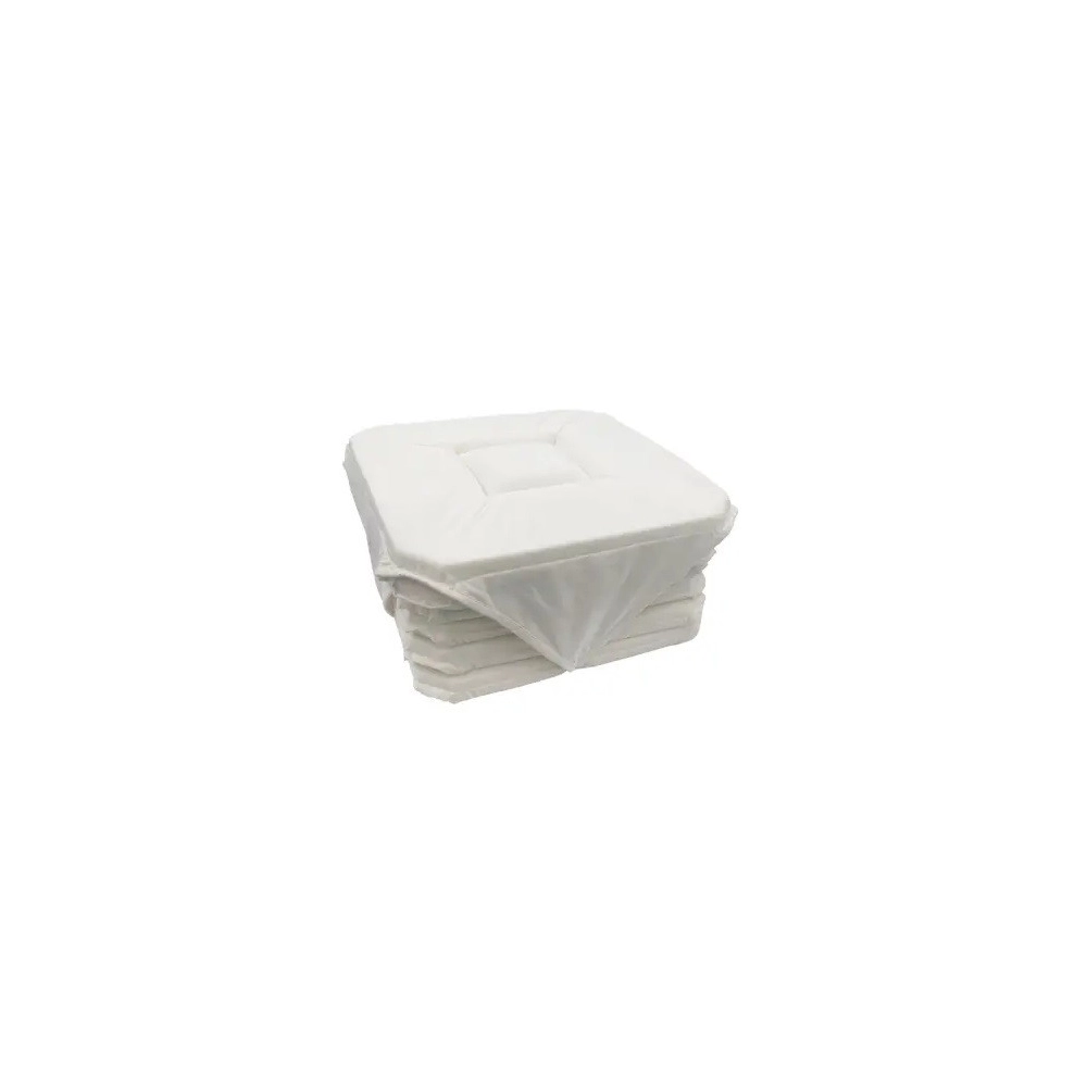 Lot de 6 Galettes de Chaise Beige – Confortables et Épaisses, 38x38 cm Assises Pratiques avec Lanières de Fixation