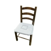Lot de 6 Galettes de Chaise Beige – Confortables et Épaisses, 38x38 cm Assises Pratiques avec Lanières de Fixation