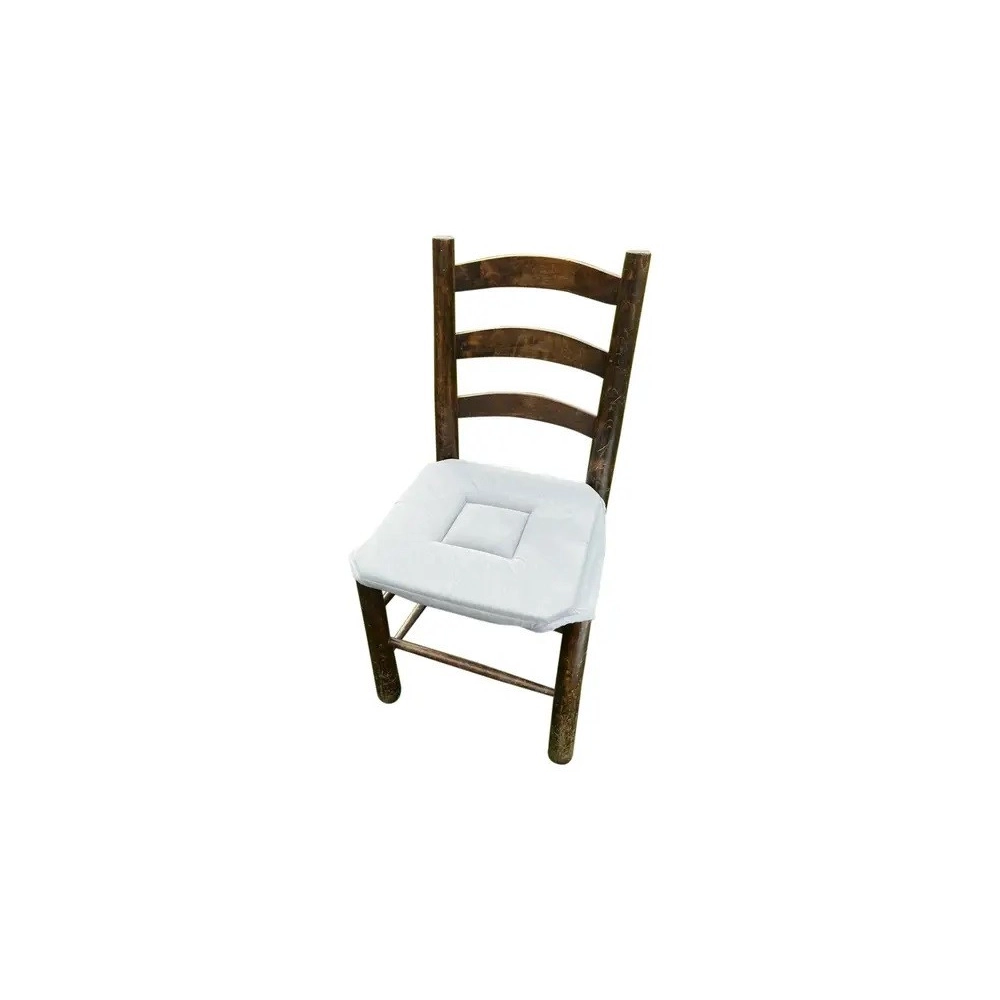 Lot de 6 Galettes de Chaise Beige – Confortables et Épaisses, 38x38 cm Assises Pratiques avec Lanières de Fixation