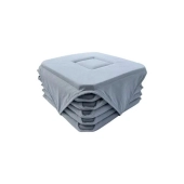 Lot de 6 Galettes de Chaise gris clair 38x38cm – Assise Confortable et Rembourrée – Fixation Par lanières – Déco Moderne